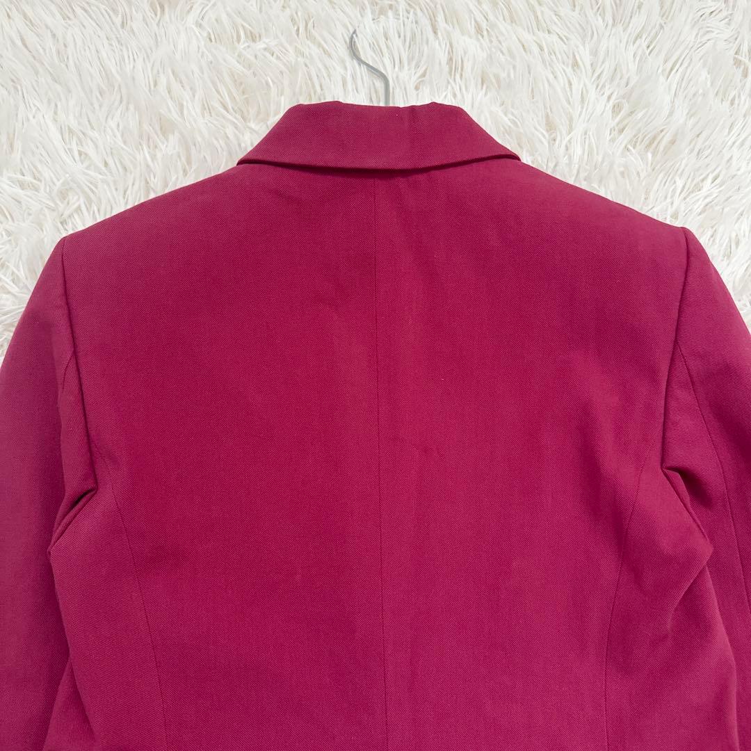 グッチ ハート柄 ダブルテーラードジャケット ホースビット ピンク系 S