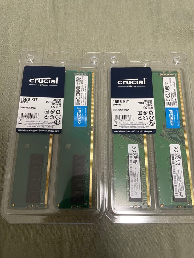 crucial ddr4 メモリ 3200Mhz 32GB