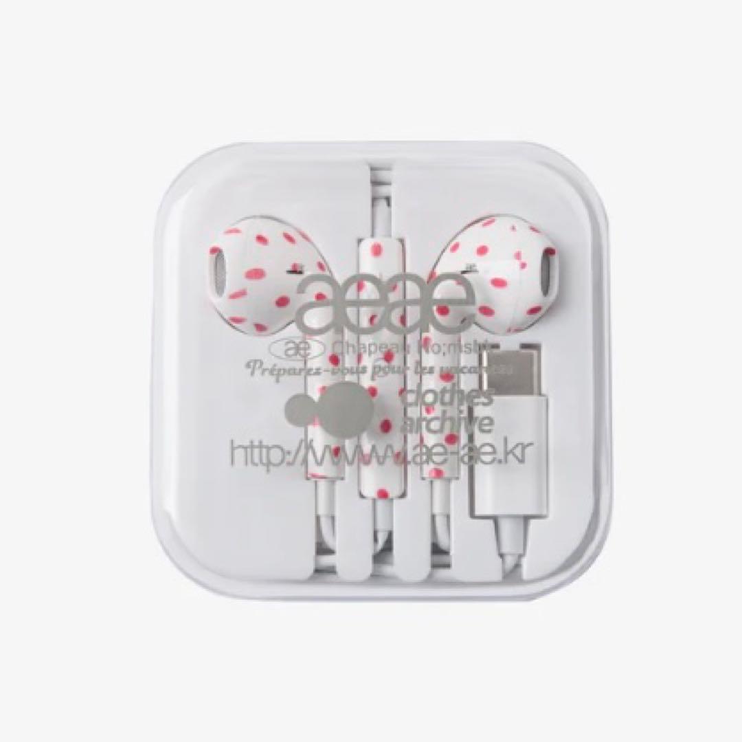 aeae イヤホン USB-C WHITE/RED 【新品、未使用】