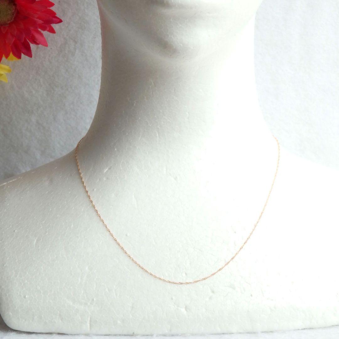 みなと　k18ネックレス　PG　スクリューチェーン　k18リング