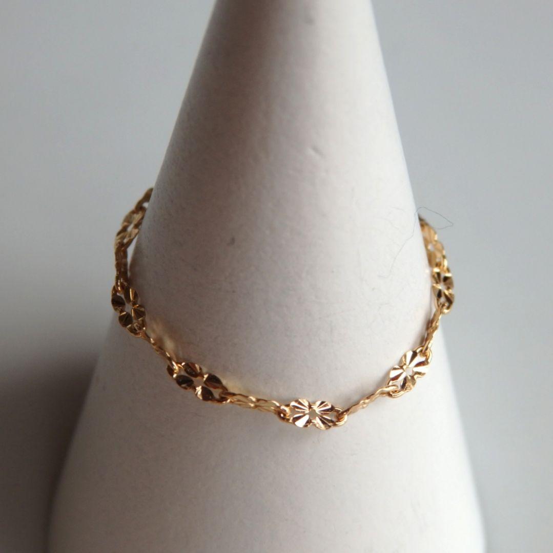 みなと　k18ネックレス　PG　スクリューチェーン　k18リング