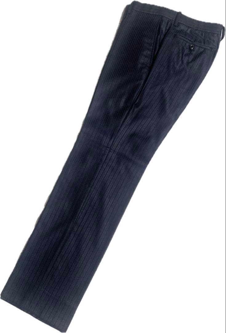 【美品】ムッシュニコル ダークストライプ スリーピース 光沢 ダークネイビー