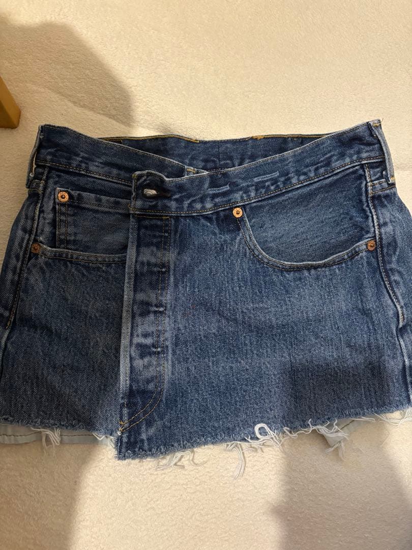 pollen vintage デニム巻きスカート　Levi's