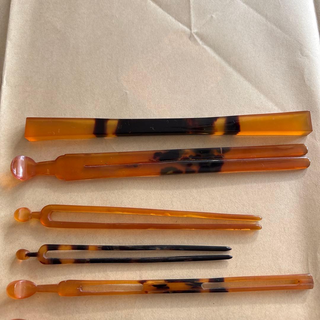 本べっ甲　べっ甲 かんざし 髪飾り 鼈甲 櫛　折り鶴　着物　19点まとめ売り