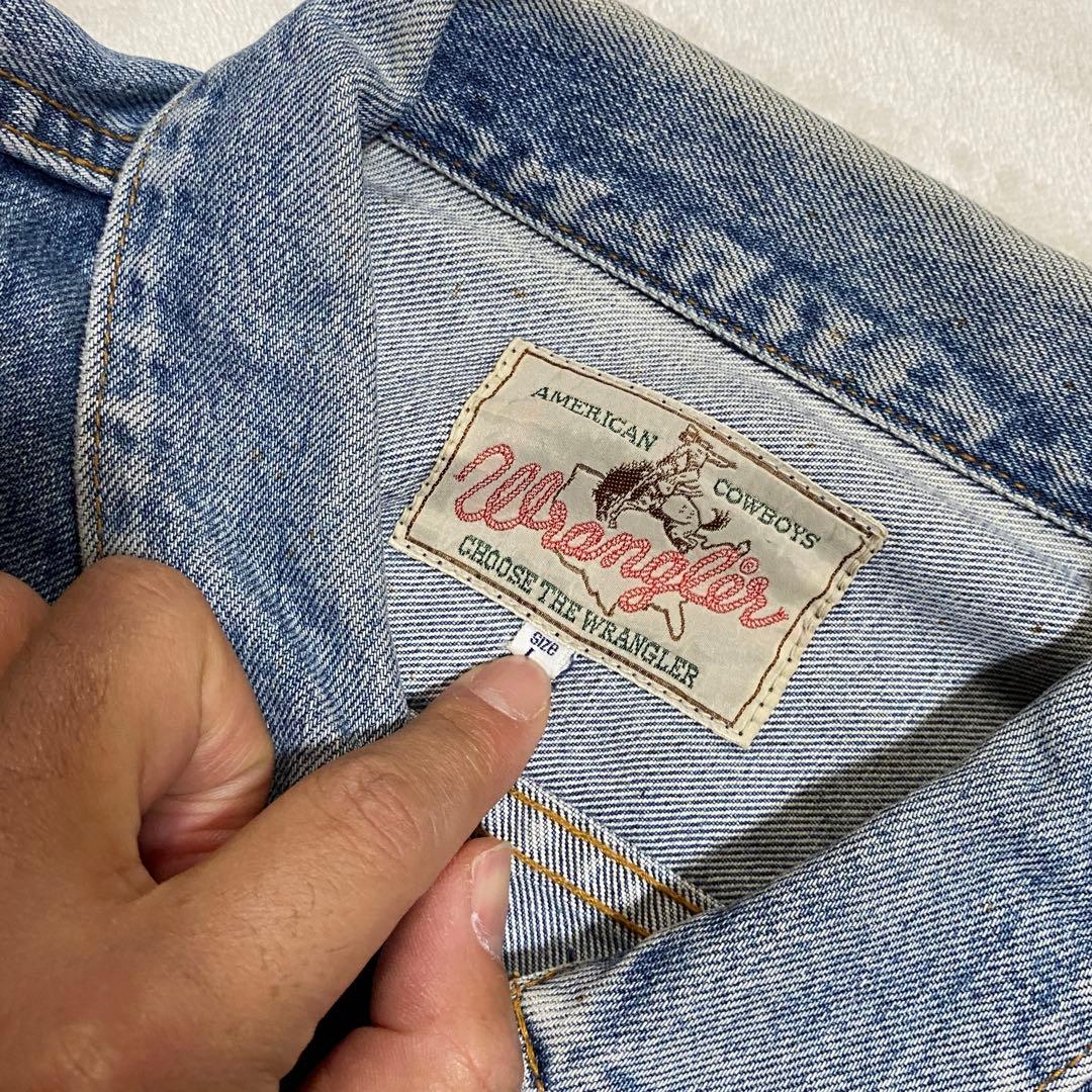 美品 90s ラングラー wrangler ジージャン デニムジャケット L