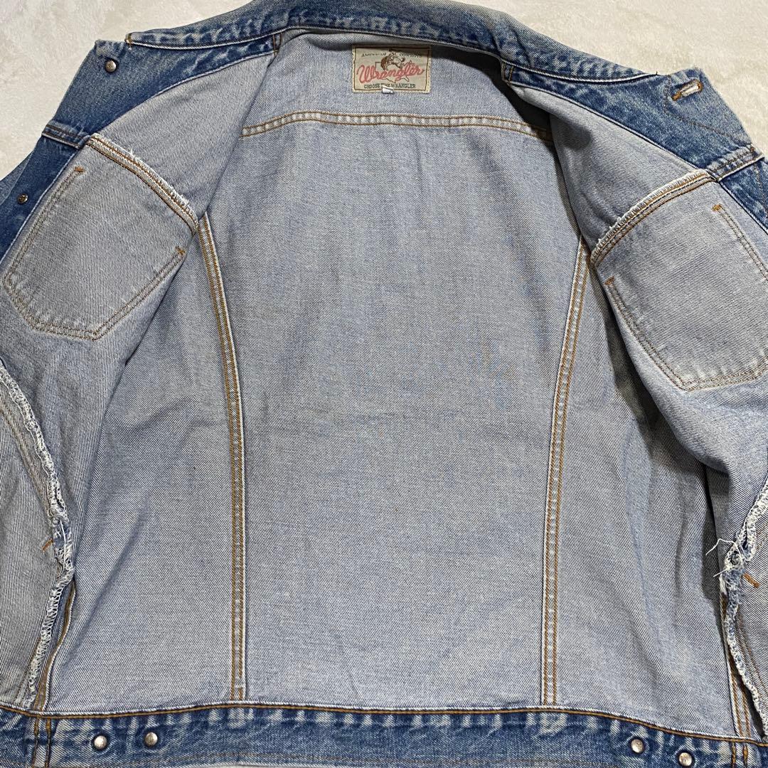 美品 90s ラングラー wrangler ジージャン デニムジャケット L