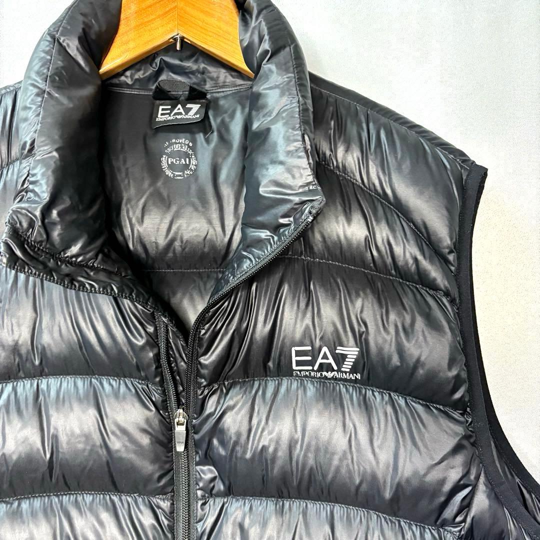 エンポリオ アルマーニ EA7 ダウンベスト メンズ 黒白 Mサイズ