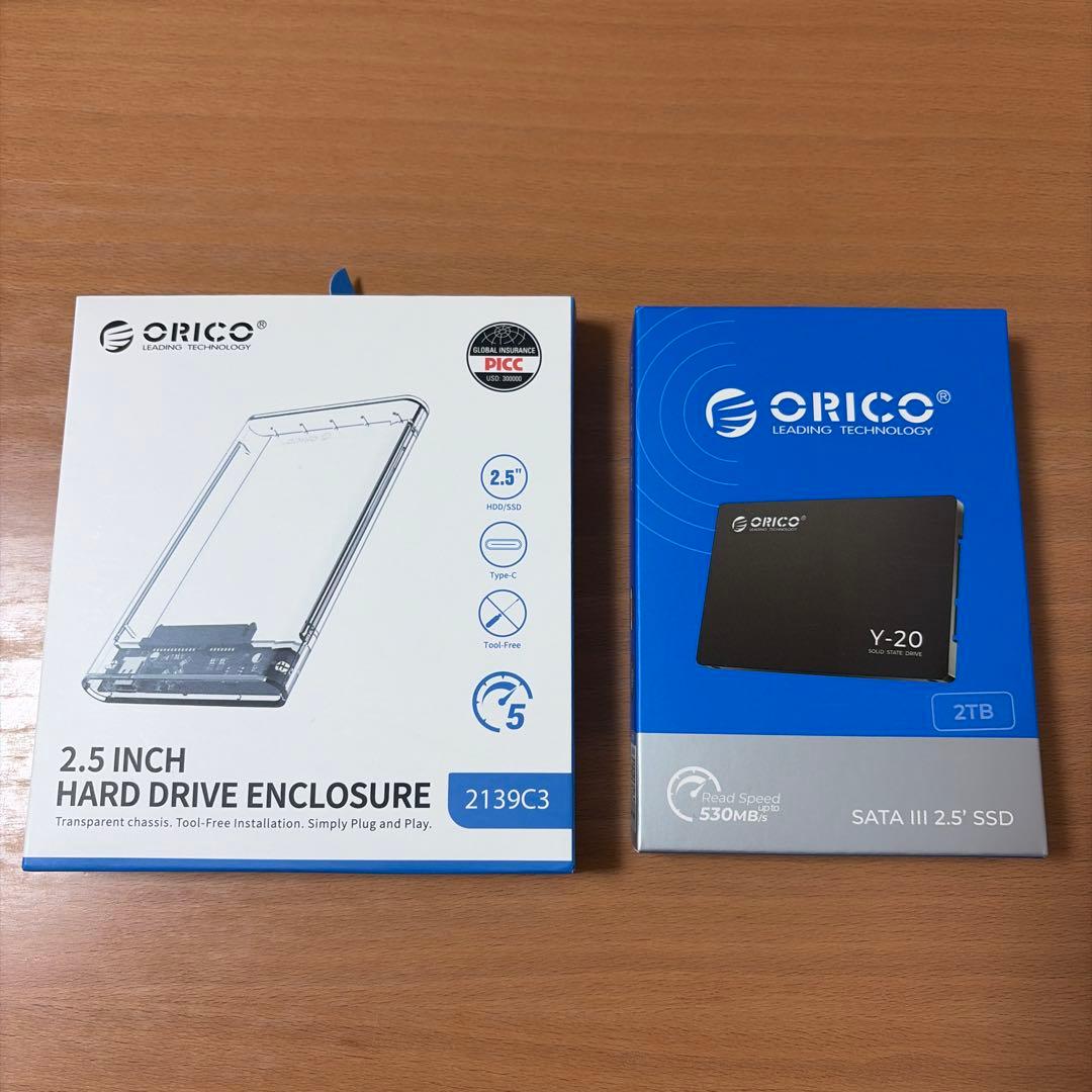 ORICO Y20 2TB 内蔵型SSD 2.5インチ ORICOのケース付き