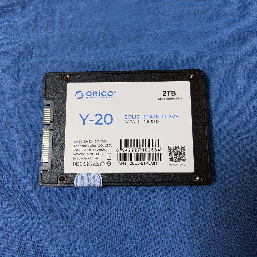 ORICO Y20 2TB 内蔵型SSD 2.5インチ ORICOのケース付き