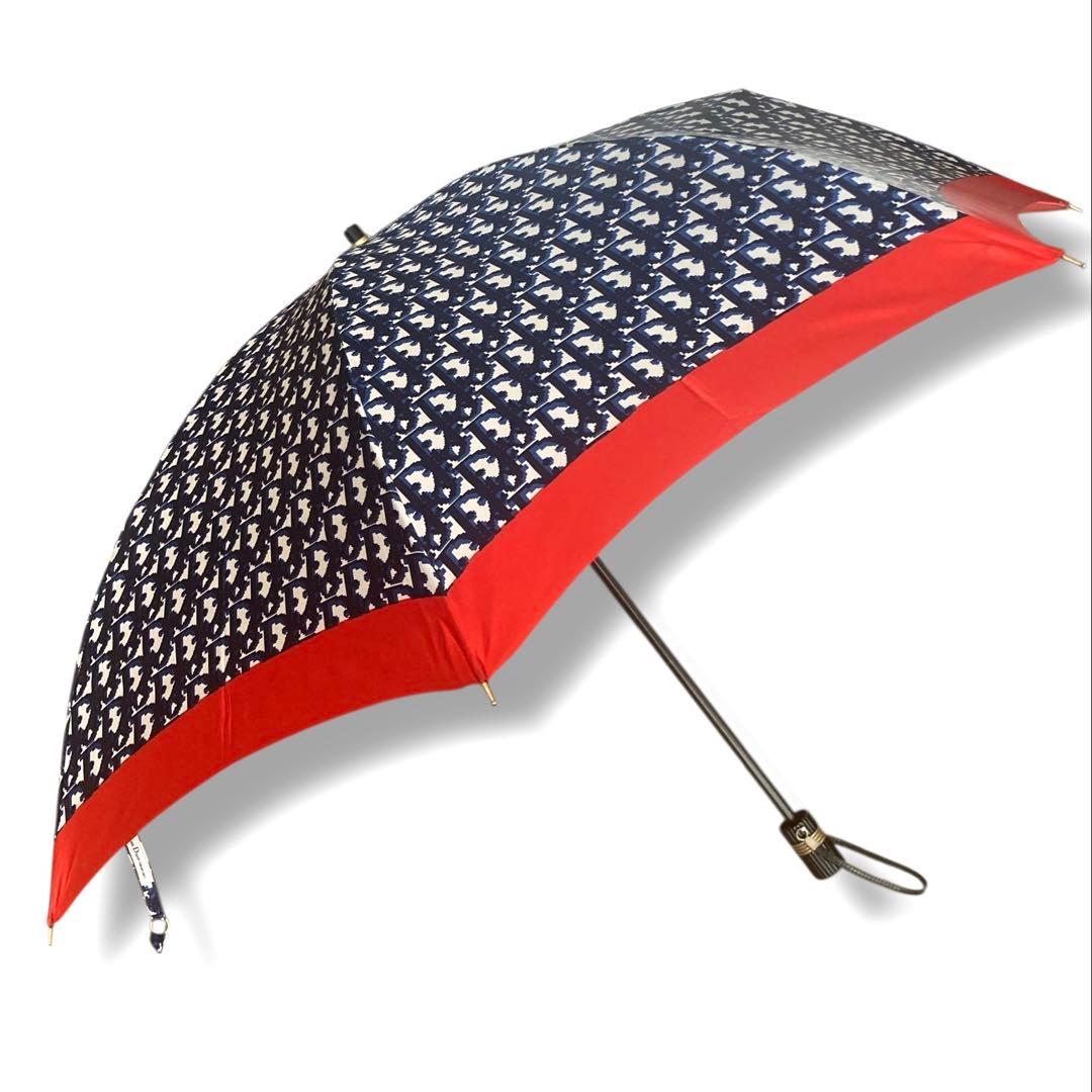 美品✨Dior クリスチャンディオール　折り畳み傘　総柄　トロッター　収納袋付き