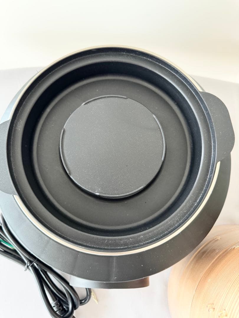 未使用 O'MUSU オムス Ocrasi せいろ電気蒸し器 黒