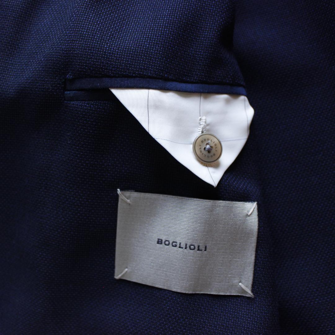 BOGLIOLI DOVER ジャケット シェルボタン ネイビー ホップサック