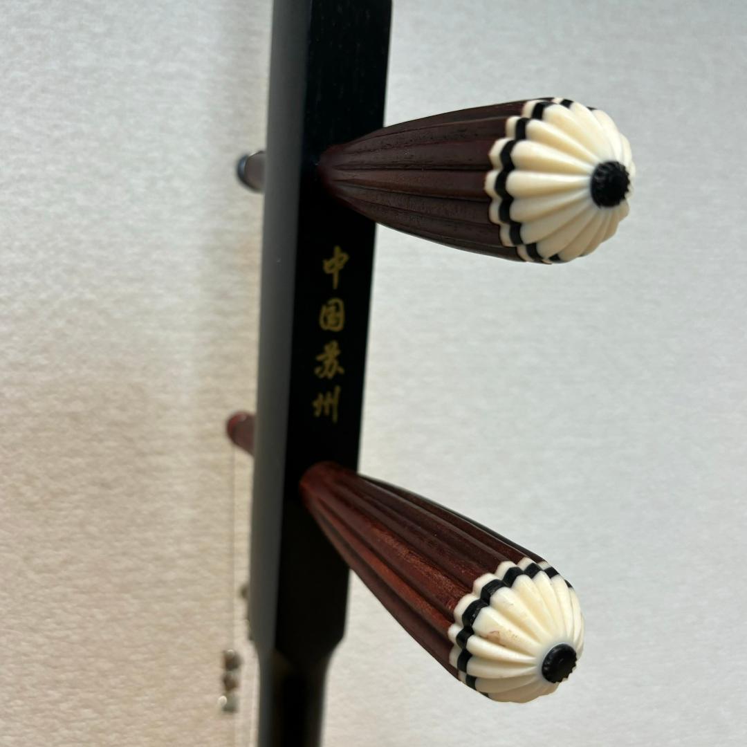 二胡 中国弦楽器 　紅木二胡 　弓付き ハードケース セット