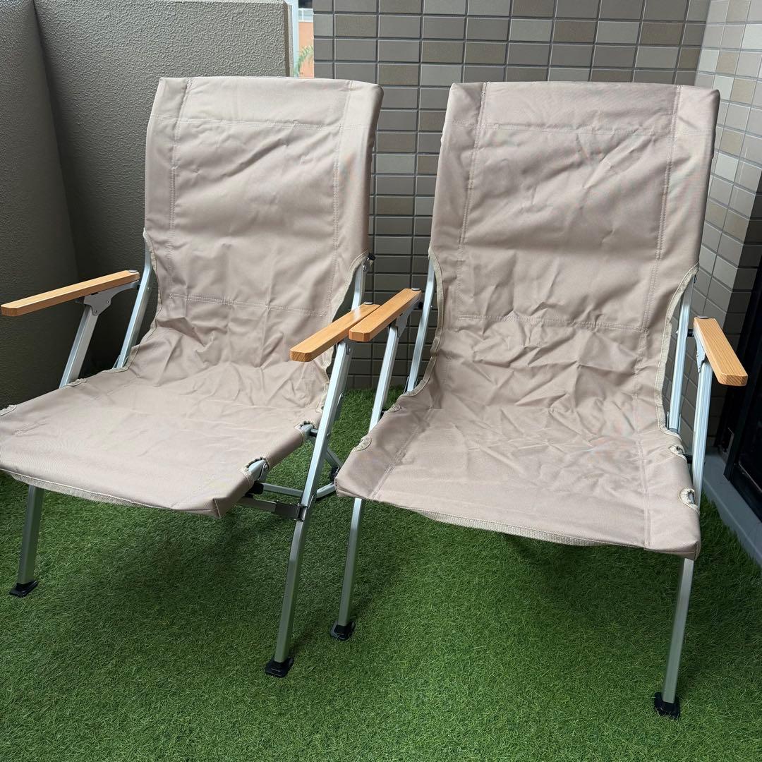 【新品スノーピークOEM品】ローチェア30 カーキ 2脚セット