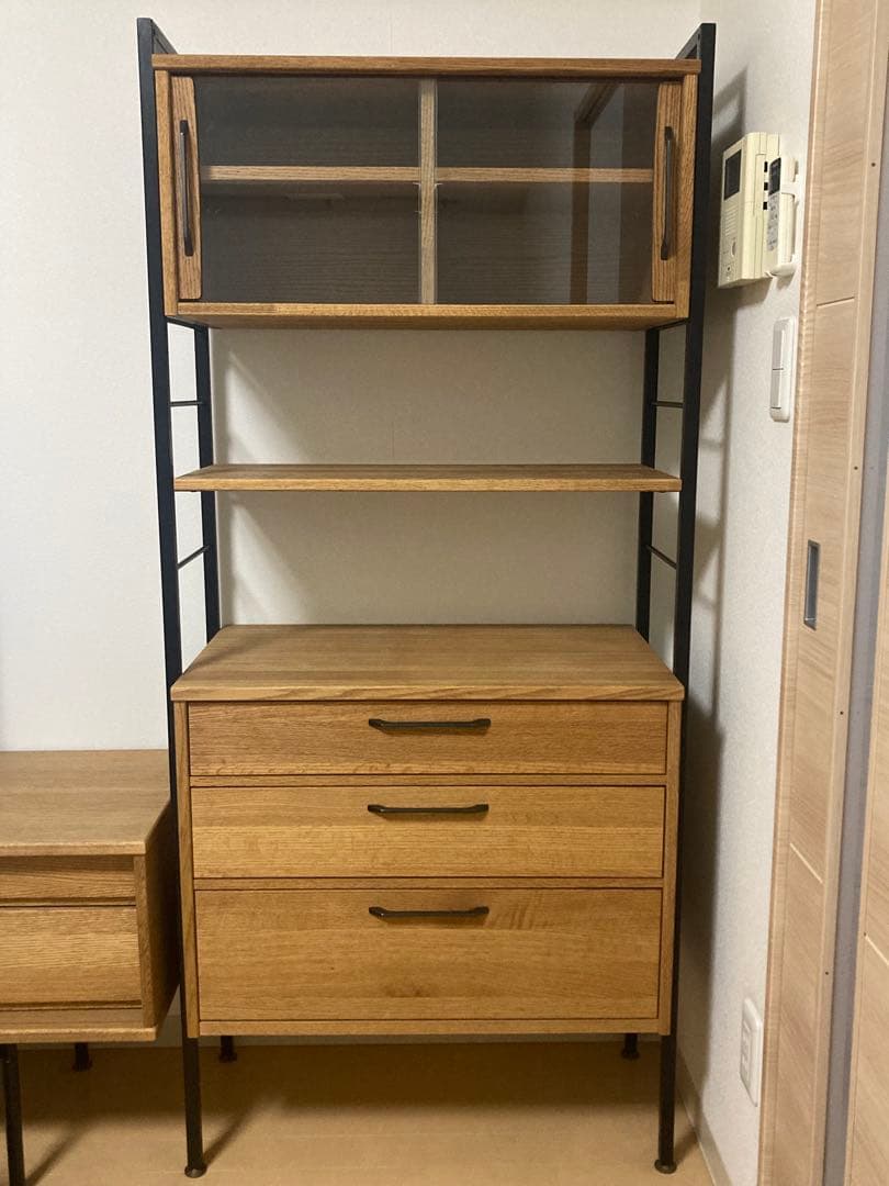 【MOMO NATURAL】12/23まで　オーク材 食器棚・キッチンカウンター