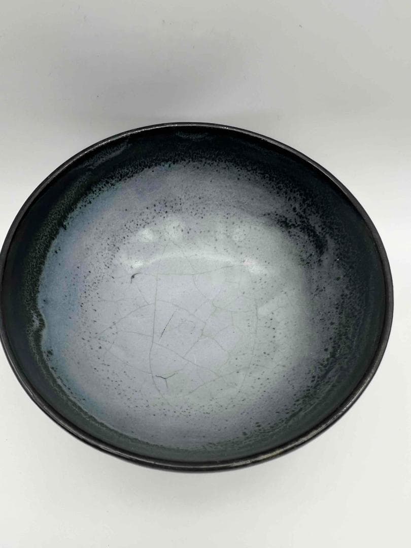 田中　宋時代黑釉窯変釉茶碗 黑釉建窯茶盞天目茶碗旧家蔵出し唐物(A-63)