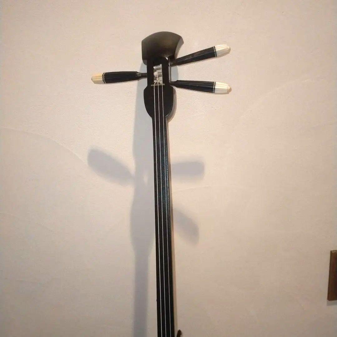 ヘビ皮三線 3弦 スタンド付き