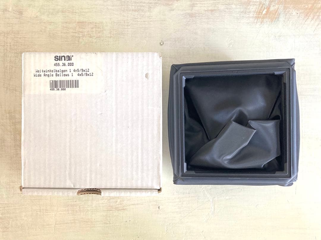 Sinarジナー　広角レンズ用袋蛇腹1 4×5判　#455.36.000 箱入り