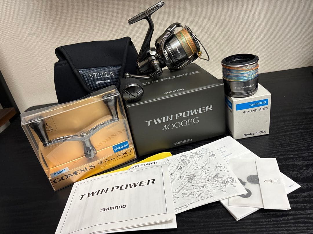 24シマノツインパワー4000PG替スプールダブルハンドル