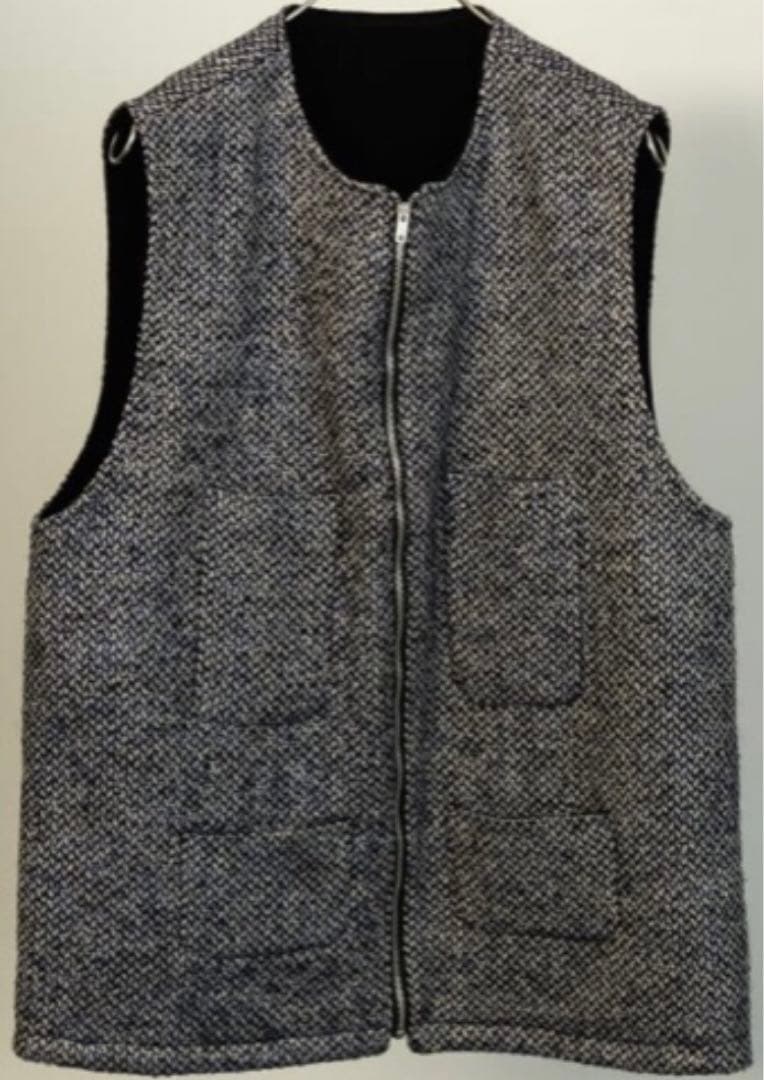 はっせBISOWN TWEED×VELVETEEN ZIPUP VEST