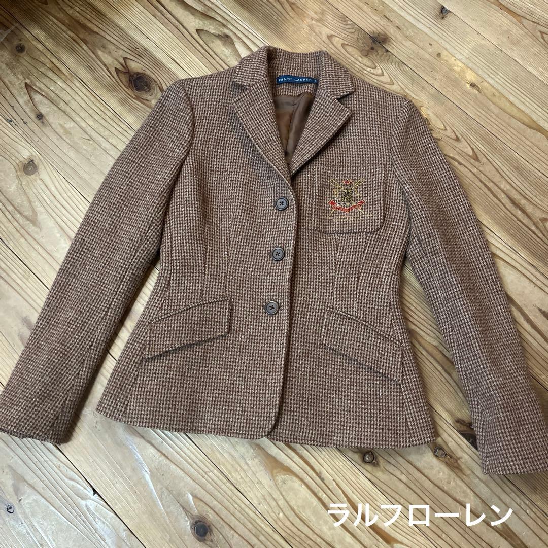 ラルフローレン　テーラードジャケット ブレザー ウール　イタリア製　金刺繍