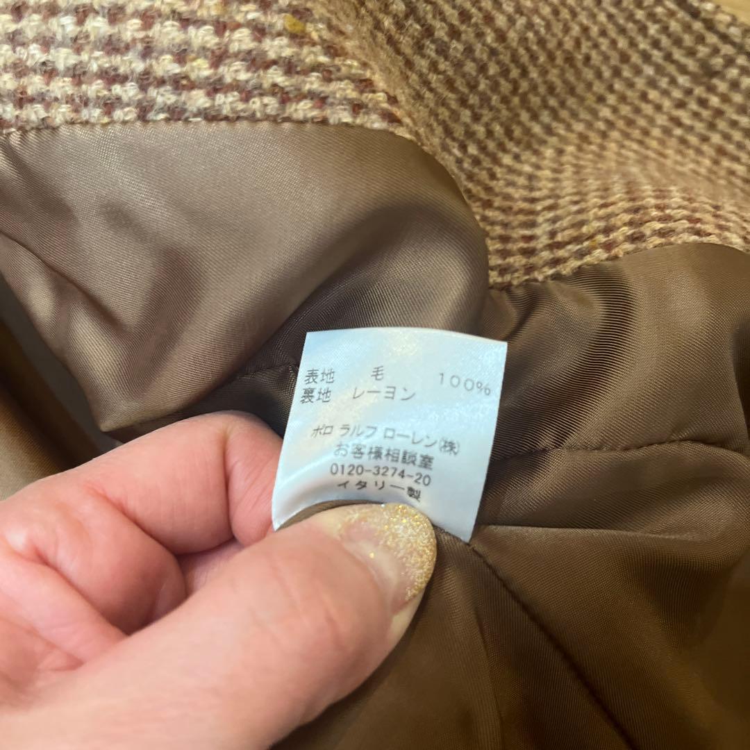 ラルフローレン　テーラードジャケット ブレザー ウール　イタリア製　金刺繍