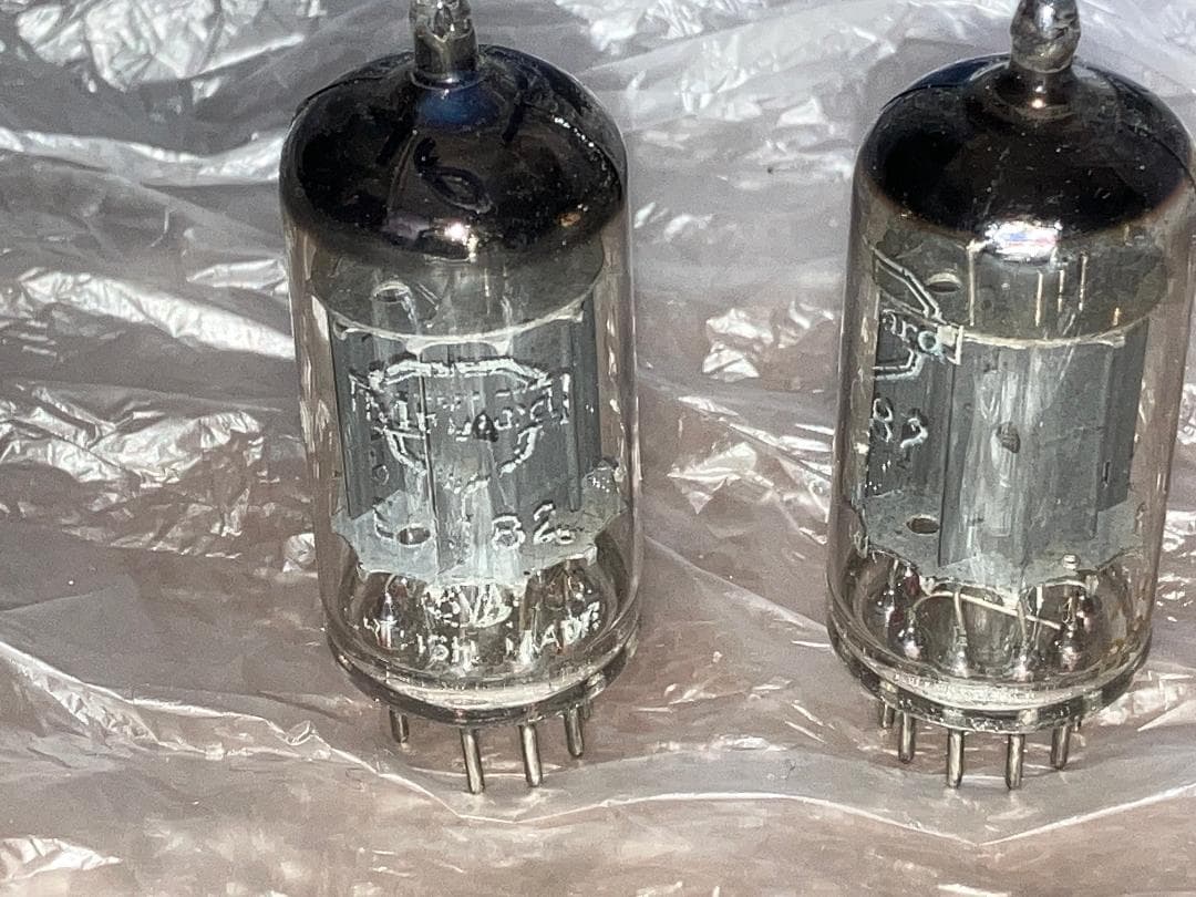 真空管 ムラード 2本セット ECC82 12AU7 ロングリブプレート新品？