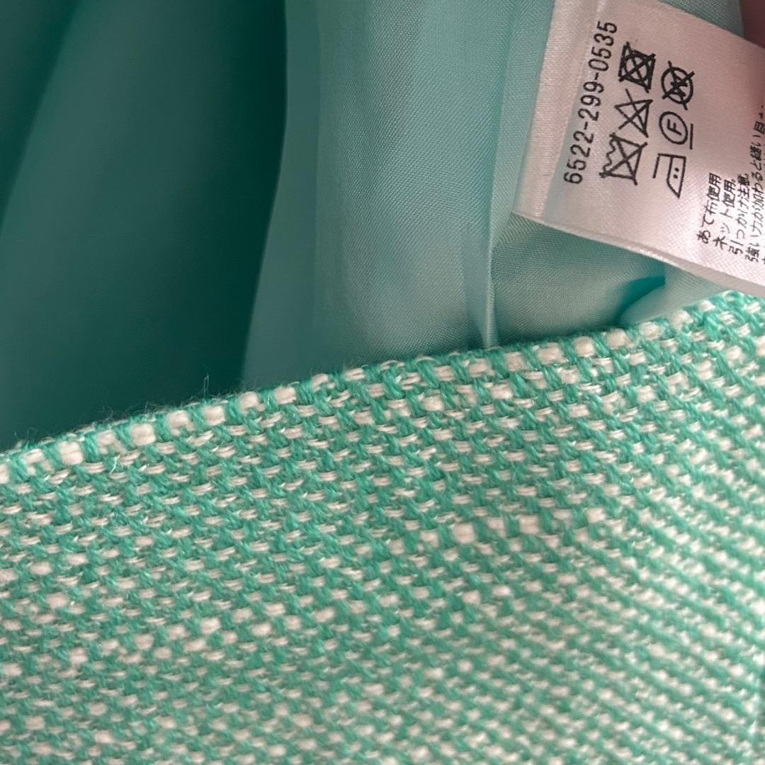 専用品 ドゥロワー フレアスリーブ ノーカラージャケット ツイード ウール