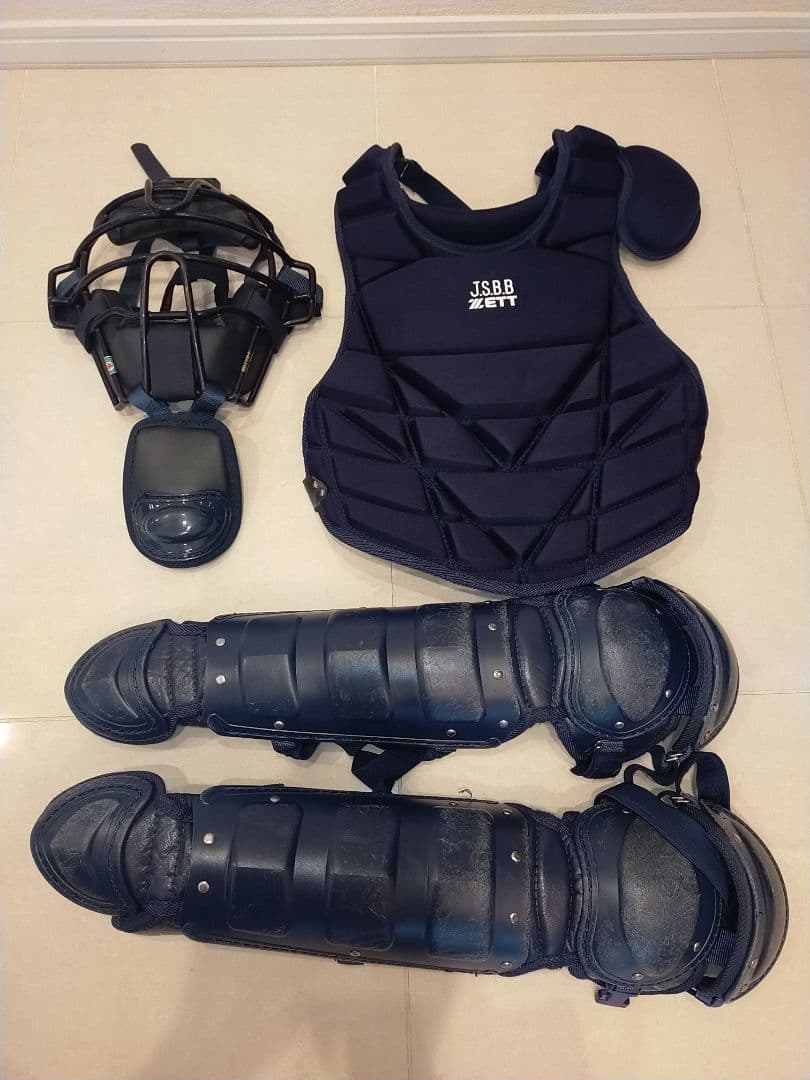 ZETT JSBB 少年軟式用キャッチャー防具セット ネイビー