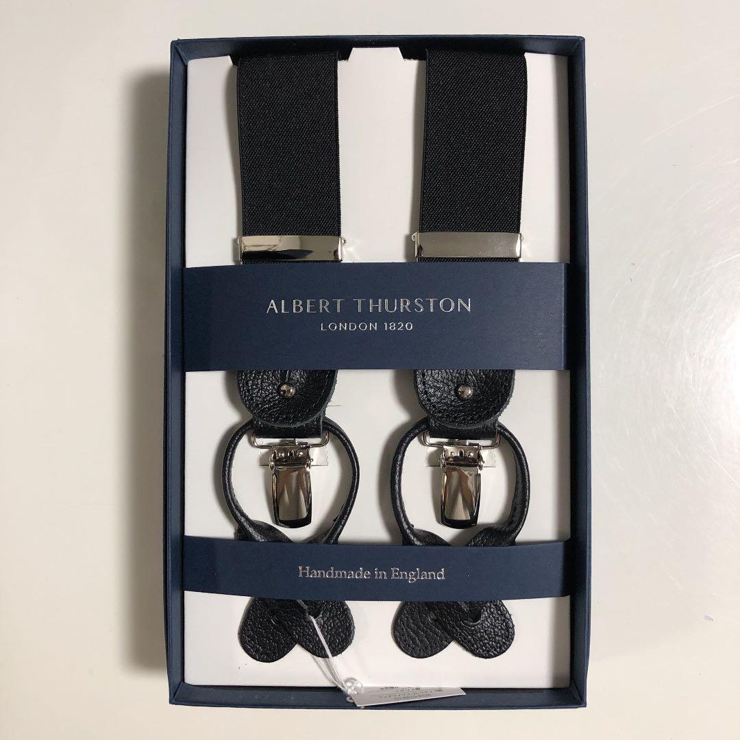 アルバートサーストン サスペンダー（ブラック無地）