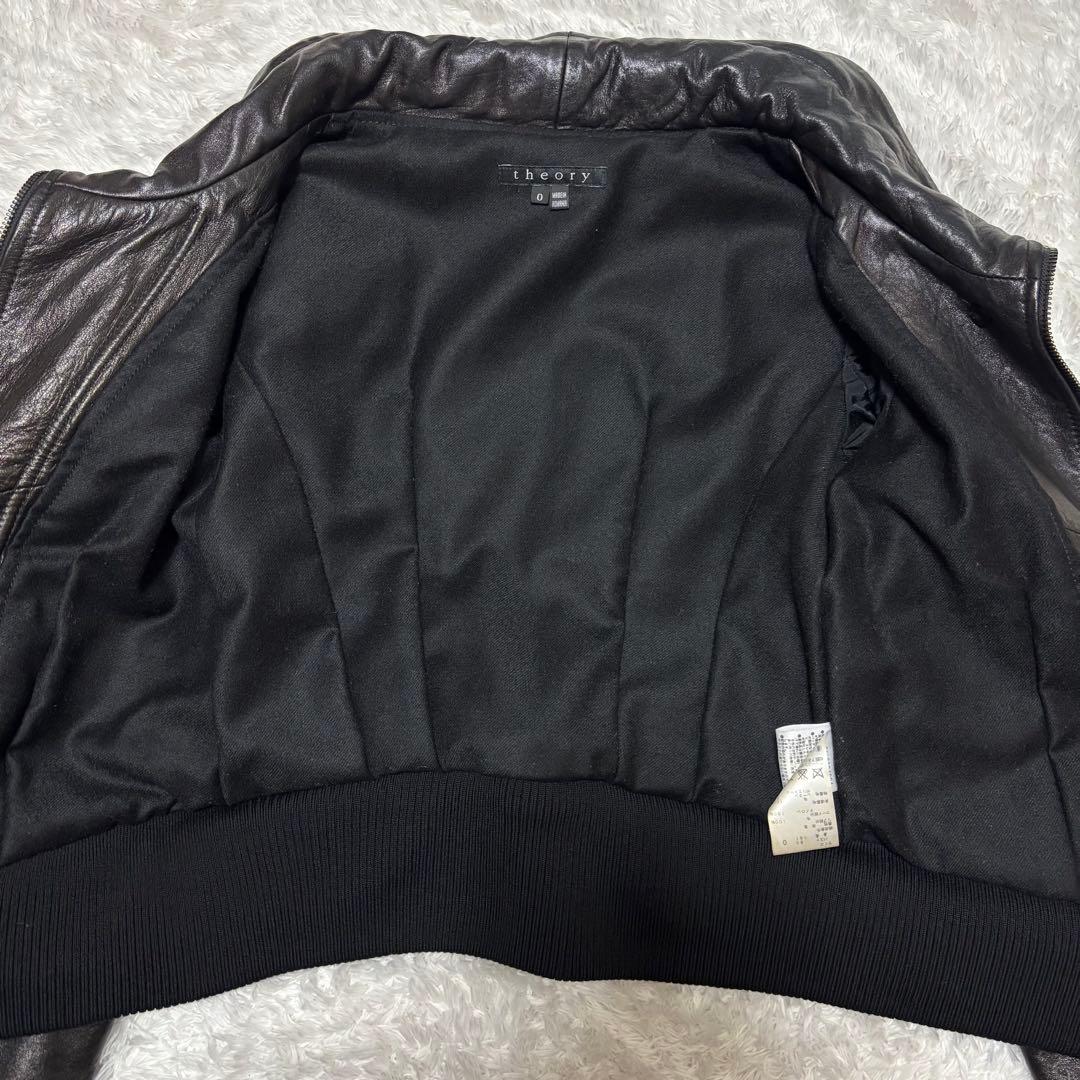 GRICO 　theory シングル ライダース ラム レザー ブルゾン