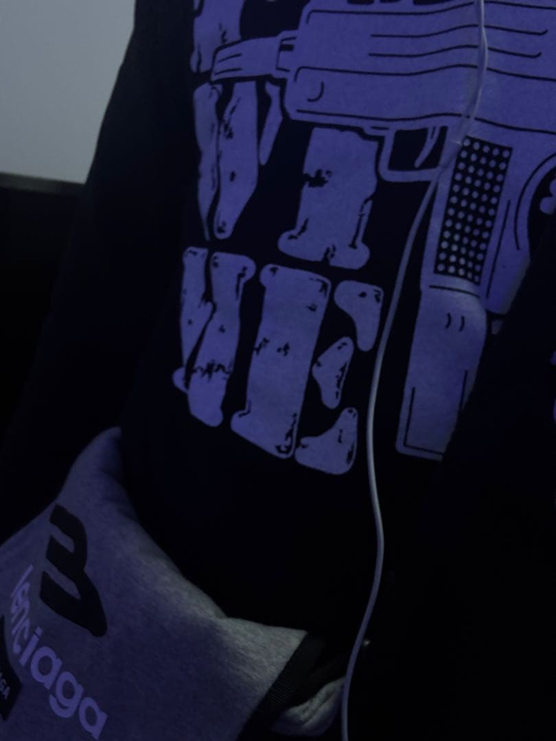 flex with me スウェット　黒