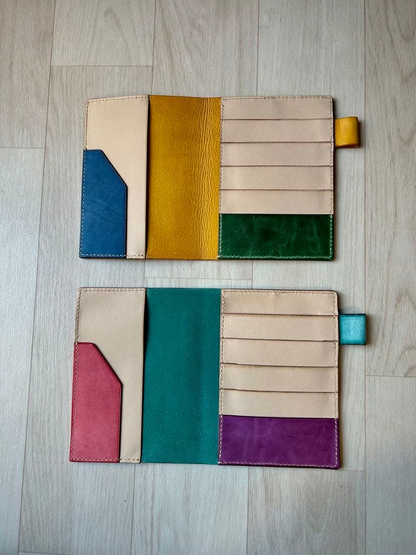 ♡yukiko♡｜お薬手帳ケース 本革 手縫い（オーダー品）