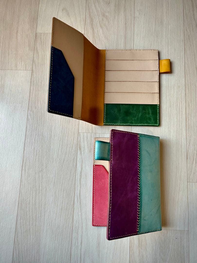 ♡yukiko♡｜お薬手帳ケース 本革 手縫い（オーダー品）