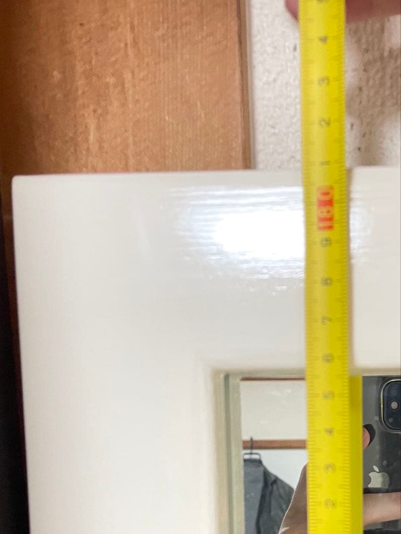 大型 全身鏡 180×90cm 白　フレーム