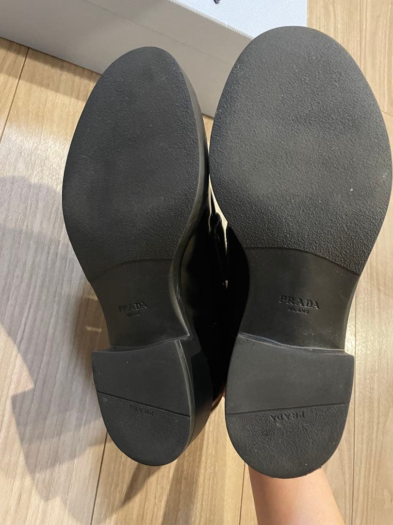 PRADA プラダ　チョコレートローファー　ブラック38