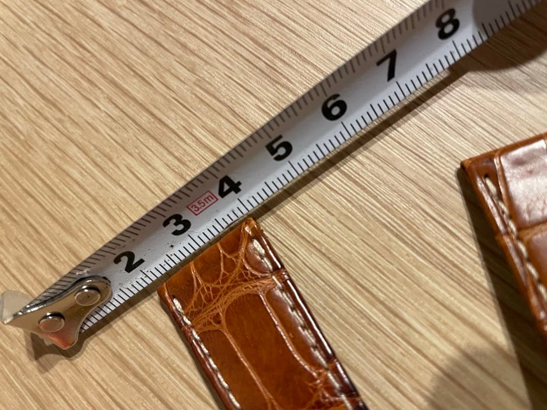 ロレックス　純正革ベルト20mm　ブラウン　クロコ