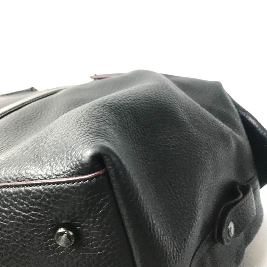コーチ COACH ボストンバッグ ブラック レザー 大容量 旅行 75715