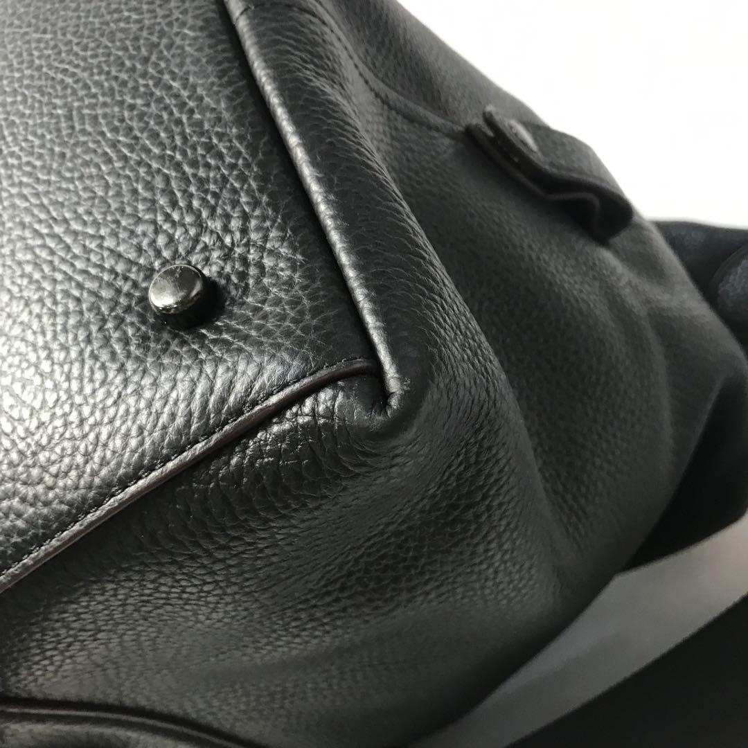 コーチ COACH ボストンバッグ ブラック レザー 大容量 旅行 75715