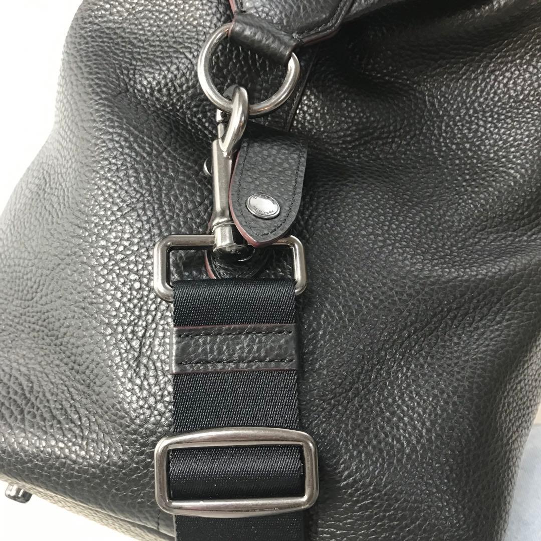 コーチ COACH ボストンバッグ ブラック レザー 大容量 旅行 75715