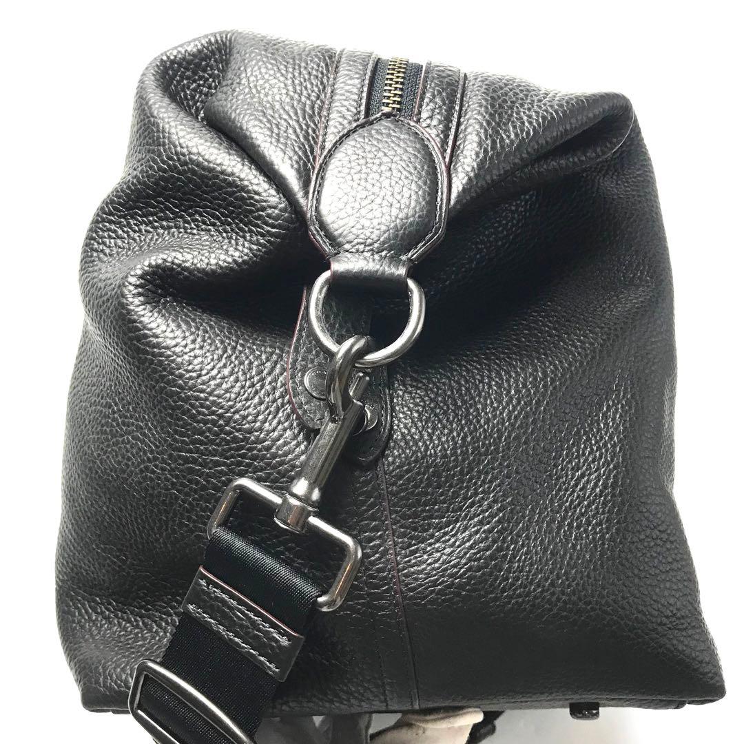 コーチ COACH ボストンバッグ ブラック レザー 大容量 旅行 75715