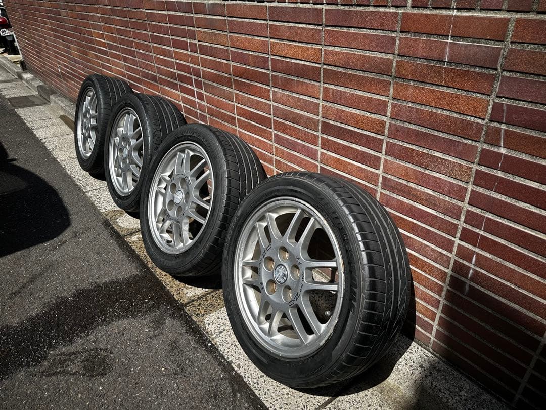 ランエボ 4 OZ 純正ホイール16インチ ポテンザタイヤ付き