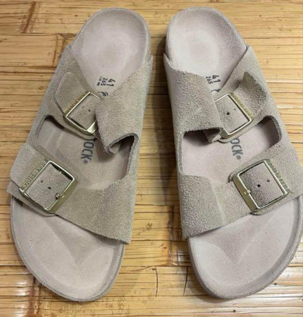 Birkenstock beams別注イクスクイジットアリゾナ41ナロー　トープ
