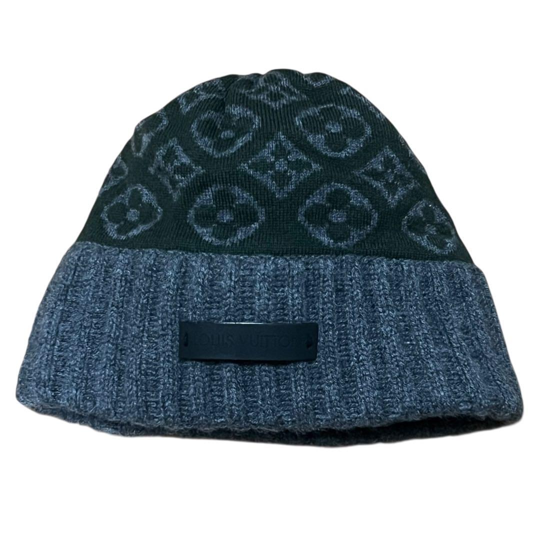 美品 ルイヴィトン モノグラム ボネスキーニット カシミア100% 希少グレー