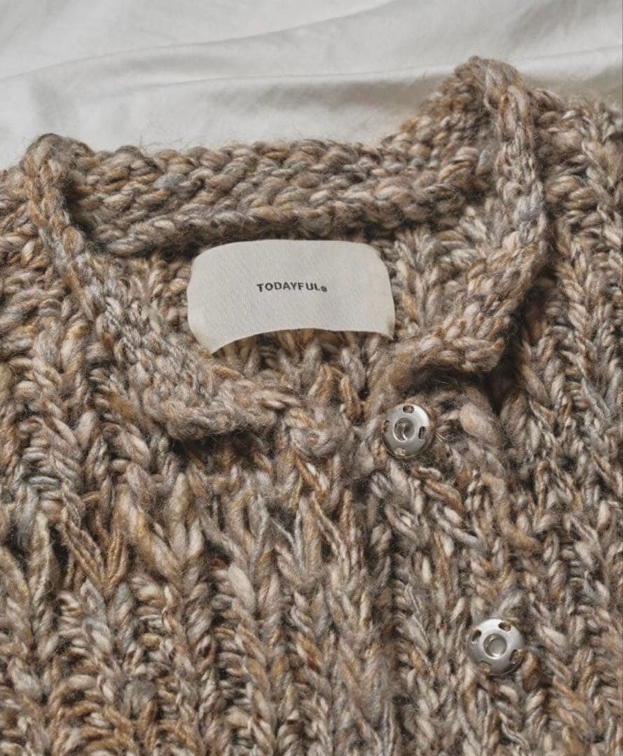 Mix Handknit Vest トゥデイフル　ニットベスト