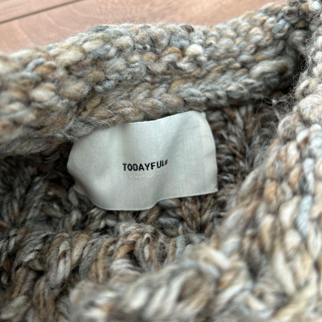 Mix Handknit Vest トゥデイフル　ニットベスト