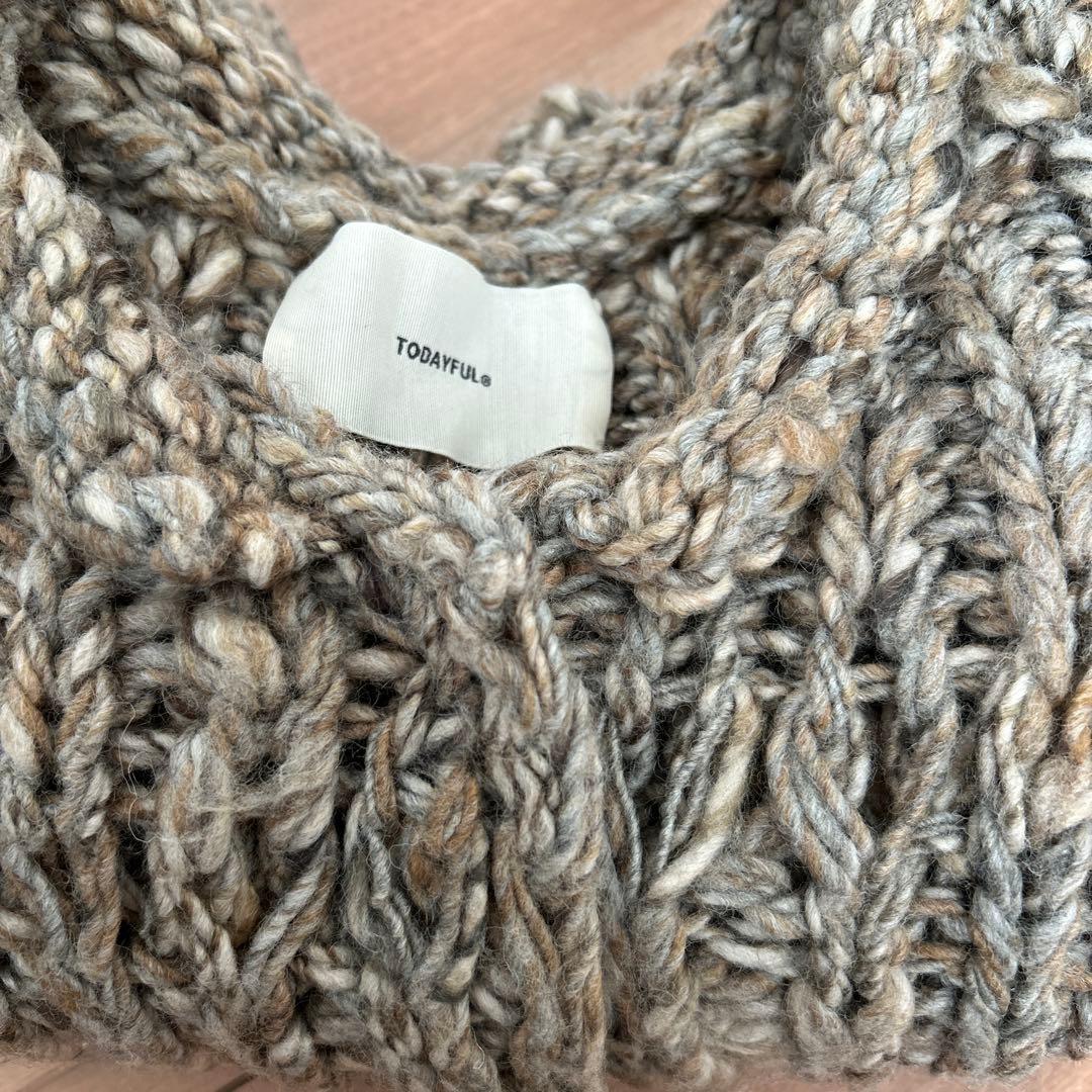 Mix Handknit Vest トゥデイフル　ニットベスト