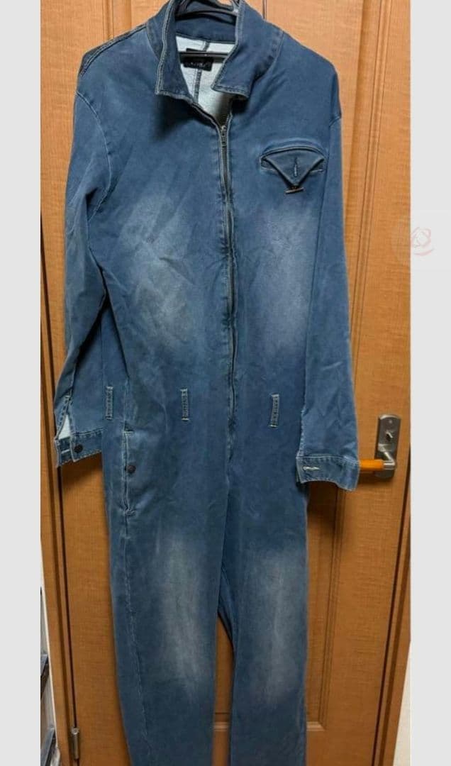 の*ぶ様 glamb Mill easy jump suit デニムブルー