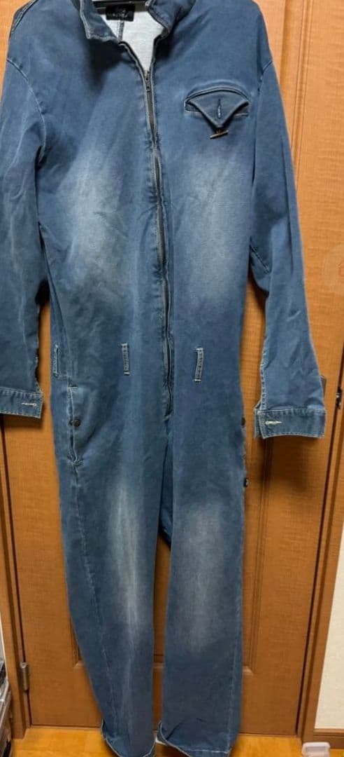 の*ぶ様 glamb Mill easy jump suit デニムブルー