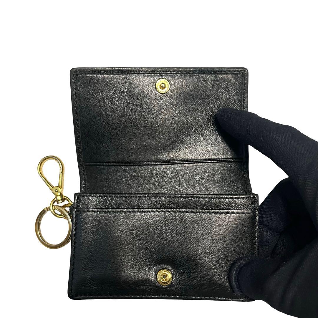 希少✨ミュウミュウ 名刺入れ カードケース キーリング マテラッセ ブラック